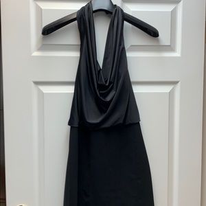 JS collection black halter dress.